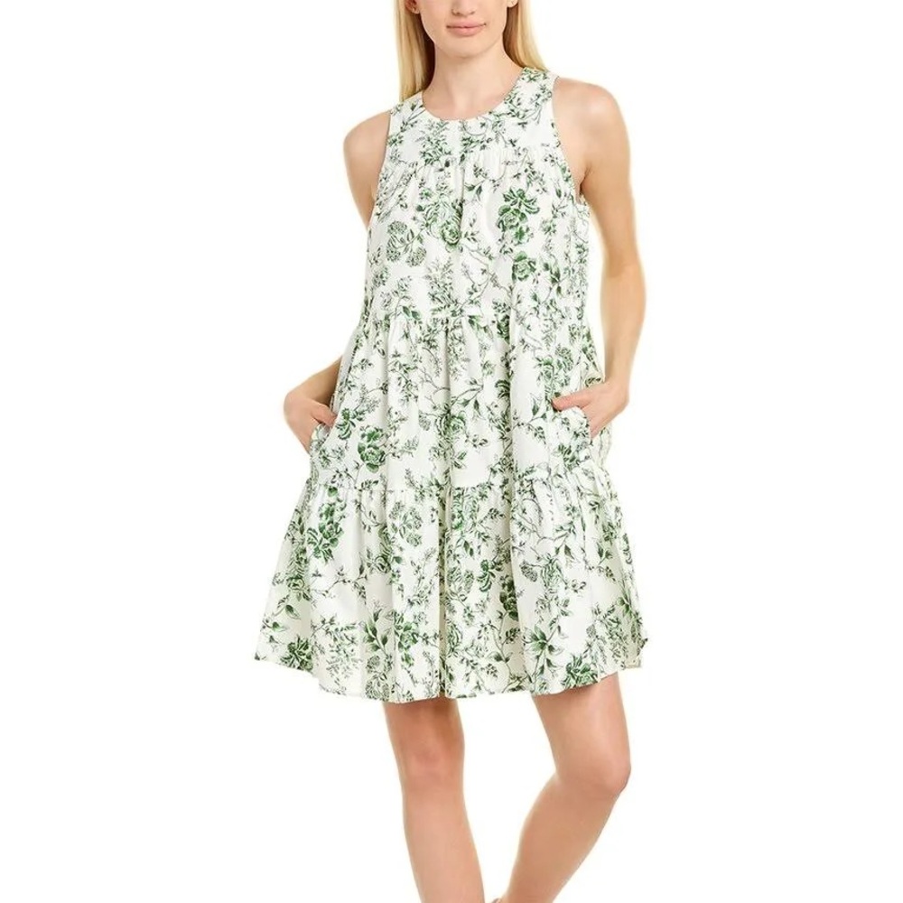 Gal Meets Glam sleeveless cotton floral Lisa dress - size 6